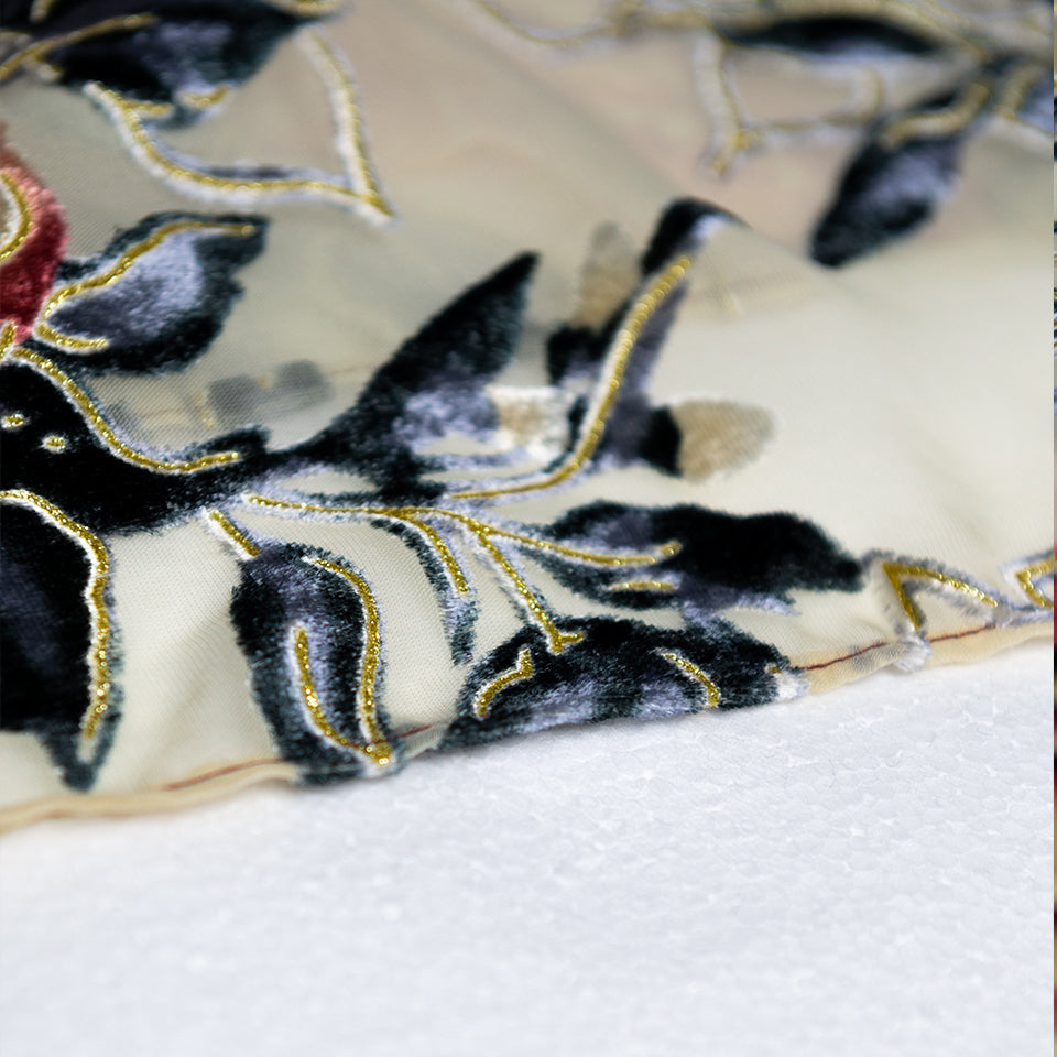 USHOWHEY long cardigan velvet floral kimono sexy bathing suit cover ups
