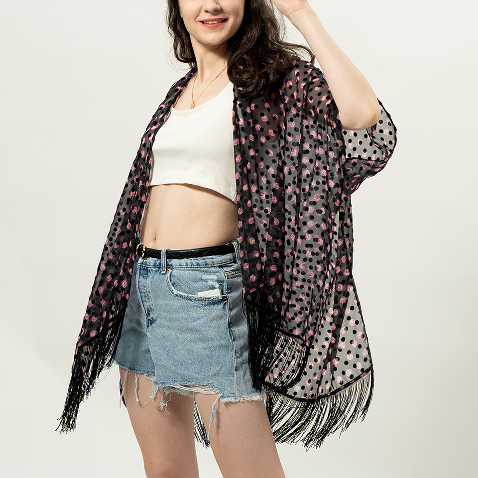 USHOWHEY floral kimono cardigan for womens beachwear cover ups