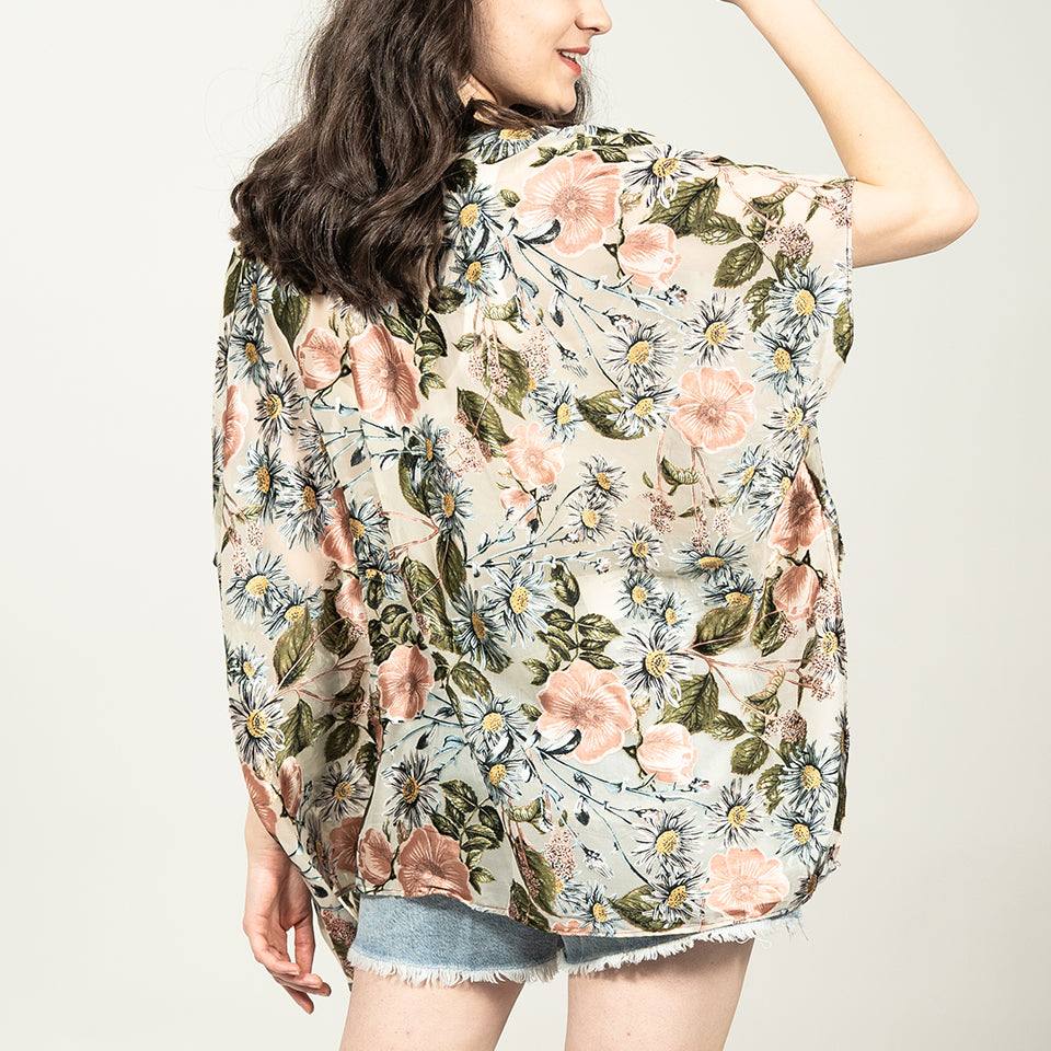 USHOWHEY oversized cardigan kimono bikini cover up for women