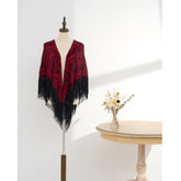 Women's fashion Square shawl with breathable tassel